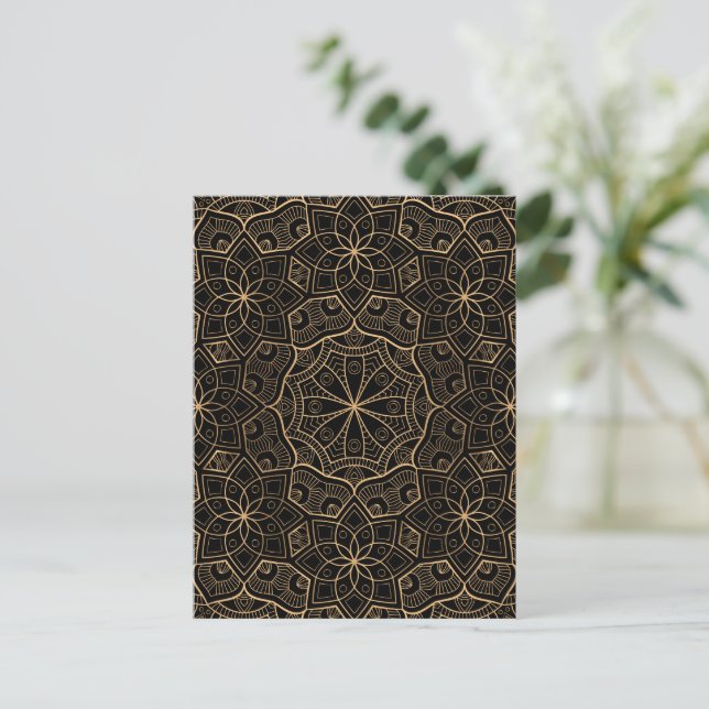 Luxury Mandala 3 Holiday Postcard (Standing Front)