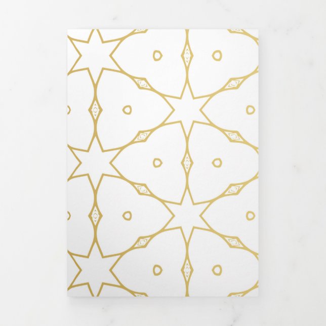 Luxury Mandala 52 Tri-Fold Holiday Card (Cover)