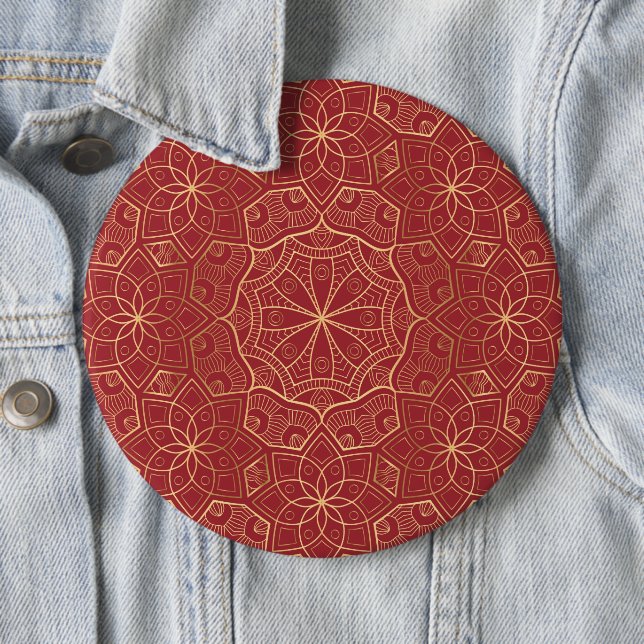 Luxury Mandala 6 Cm Round Badge (In Situ)