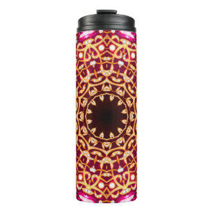 Luxury mandala brooch jewellery seamless pattern thermal tumbler