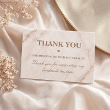 Luxury Marble Business Card | Rose Gold Beauty