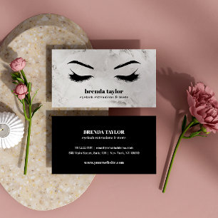 Luxury Marble Eyelash Brow bar professional Business Card