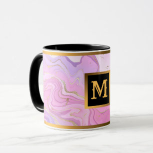 Luxury Marble Glitter Pink Purple Gold Mug