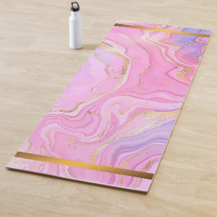 Luxury Marble Glitter Pink Purple Gold Yoga Mat