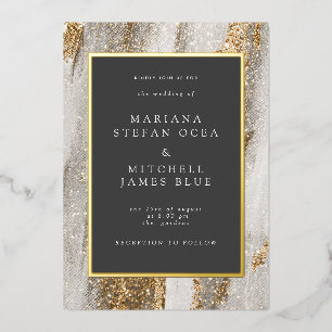 Luxury Marble Gold Glitter  Wedding 