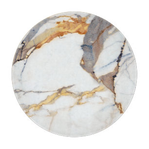Luxury Marble: Golden Italian Texture Cutting Board