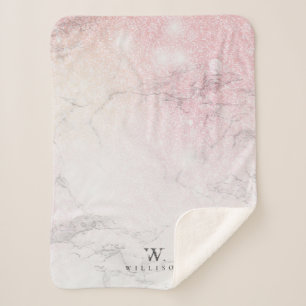 Luxury Marble Personalised design Sherpa Blanket