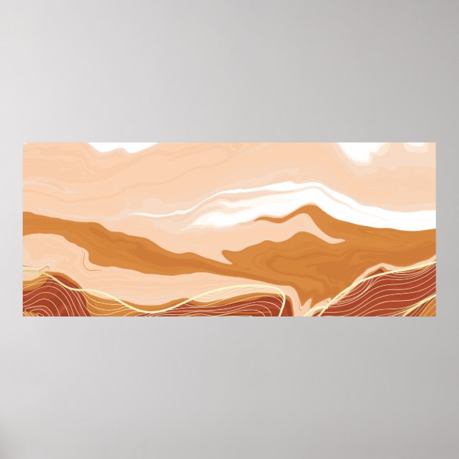 Luxury marble texture background design. Liquid ma Poster (Front)