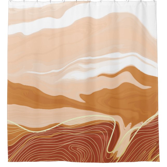 Luxury marble texture background design. Liquid ma Shower Curtain (Front)