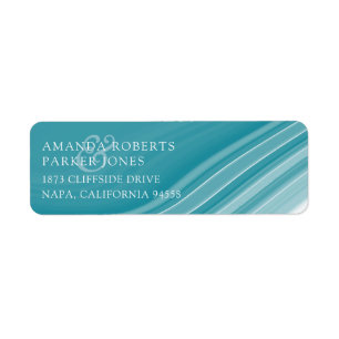 Luxury Marble Wedding Return Address Label