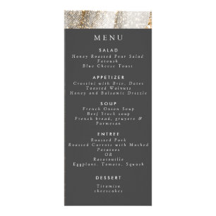 Luxury Marble white and grey menu wedding