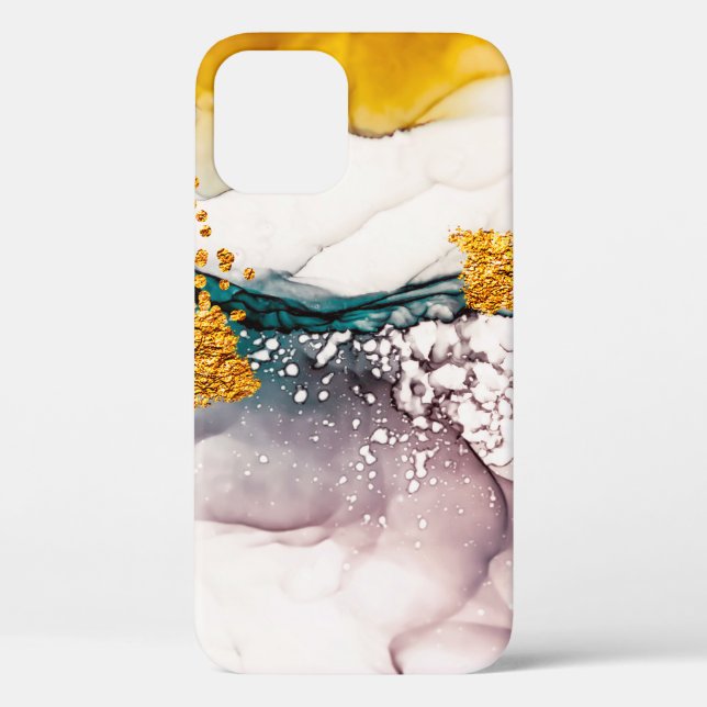 Luxury marble with glitter gold Case-Mate iPhone case (Back)