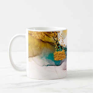 Luxury marble with glitter gold coffee mug