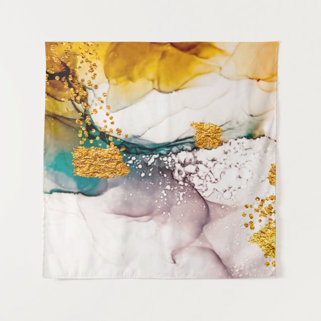 Luxury marble with glitter gold tapestry (Front)