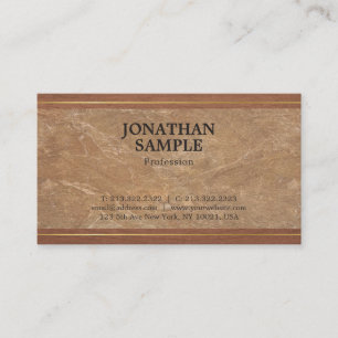 Luxury Marble Wood Gold Look Elegant Design Plain Business Card