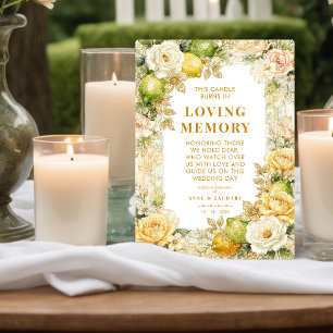 Luxury Mediterranean Lemons & Flowers Memorial Plaque
