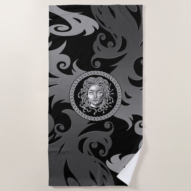 Luxury Medusa  beach towel (Front)
