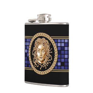 Luxury Medusa Silver Flask