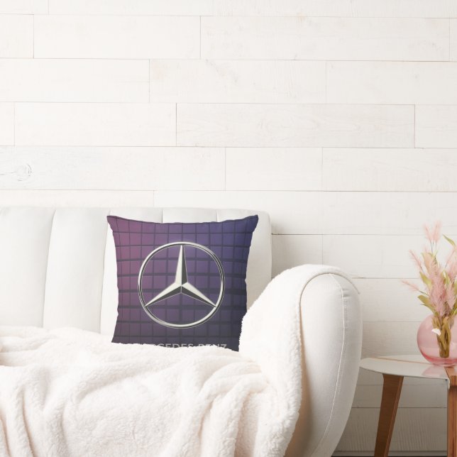 Luxury Mercedes-Inspired Logo Throw Pillow  (Couch)