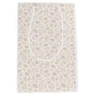 Luxury Minimal Botanical Pattern Medium Gift Bag