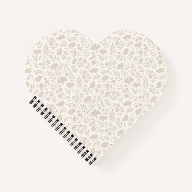 Luxury Minimal Botanical Pattern Notebook (Front)