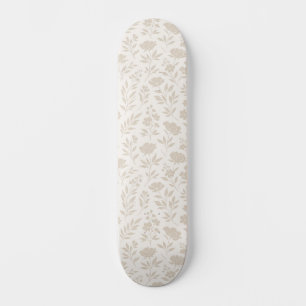 Luxury Minimal Botanical Pattern Skateboard