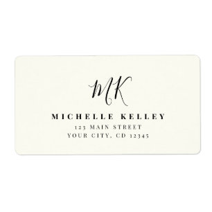 Luxury Minimal Monogram Black Ivory Chic Stylish