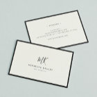Luxury Minimal Monogram Black Ivory Chic Stylish