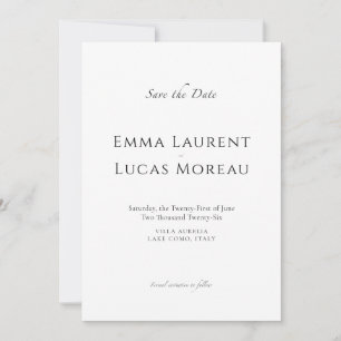 Luxury Minimal Save the Date Elegant Wedding