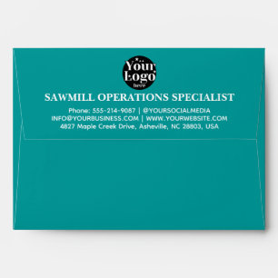 Luxury Minimalist Business Logo Return Address Envelope