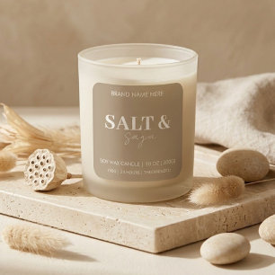 Luxury Minimalist Candle Label Sticker Editable
