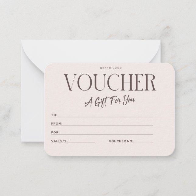 Luxury Minimalist Gift Card Certificate Template  (Front)