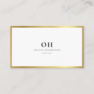 Luxury Minimalist Metallic Gold Business Card