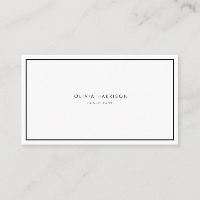 Luxury Minimalist Professional Business Card (Front)