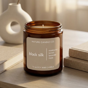 Luxury Minimalist Soy Wax Candle  Square Sticker