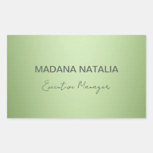 Luxury Mint Green Beauty Salon Rectangular Sticker