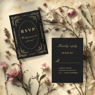 Luxury Modern Art Deco RSVP Card