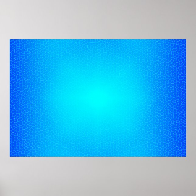 Luxury Modern Blue Art Sky Sun Stained Glass Poster (Front)