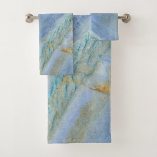 Luxury Modern Blue Zen Bath Towel Set