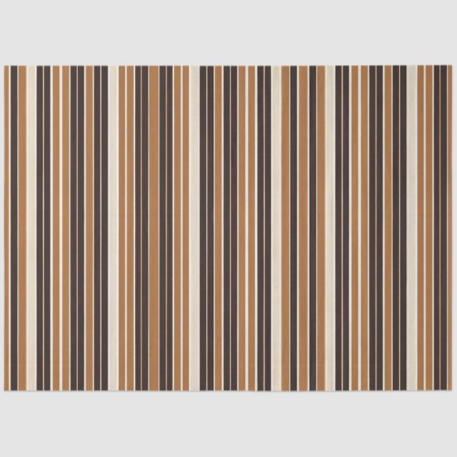 Luxury Modern Brown White Linen Texture Collection Tissue Paper (Front)