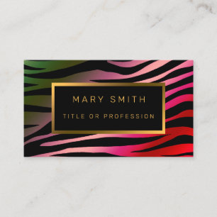 Luxury Modern Colourful Tiger Add Your Text Business Card