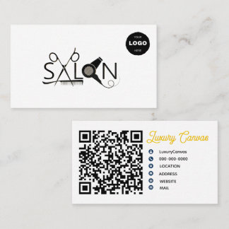 Luxury Modern Custom QR Code Beauty  Business Card