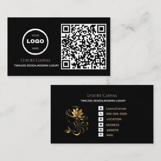 Luxury Modern Custom QR Code Beauty Business Card