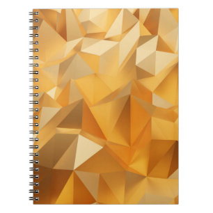 Luxury modern design gold polygon background 3d re notebook