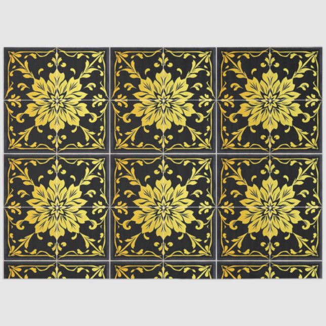 Luxury Modern Elegant Floral Collection Tissue Paper (Front)