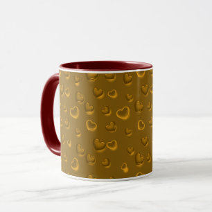 Luxury Modern Elegant Glitter Gold Heart Mug