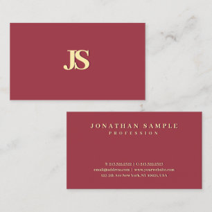 Luxury Modern Elegant Gold Colour Text Template Business Card
