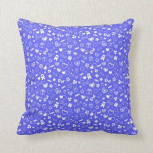 Luxury Modern Elegant Love Blue Heart Cushion