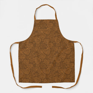 Luxury Modern Elegant Love Gold Heart Apron