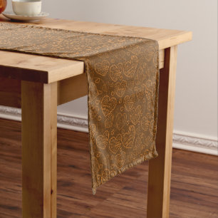 Luxury Modern Elegant Love Gold Heart Long Table Runner